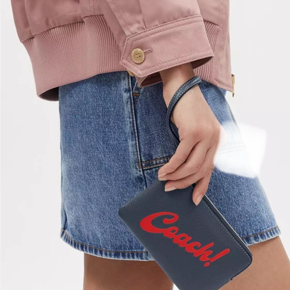 Coach Red and Blue Clutch Wristlet Sporty Design - Picture 1 of 6